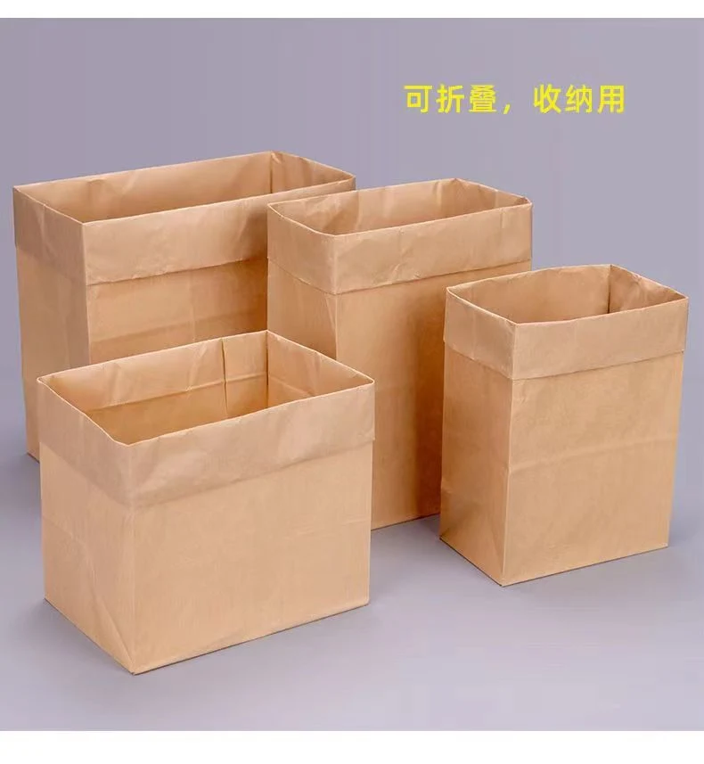 Disposable Kraft Paper, White Kraft Paper Hand Bag, No Handle, Environmental Protection, Degradable Paper Bag