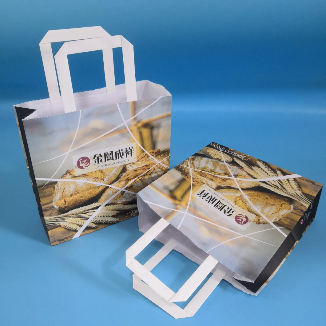 Recycle Wholesale Paper Bag Kraft Shopping Bags Paper Carry Bags with Flat Handle