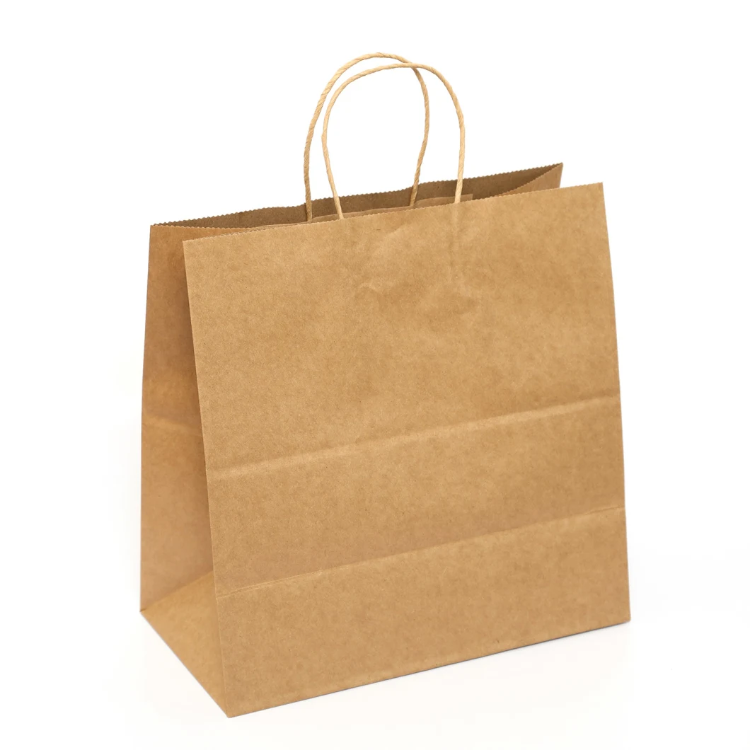 Disposable Environmental Protection Paper Bag, Handle Bag and Flat Bag Kraft Paper Series Paper Bag