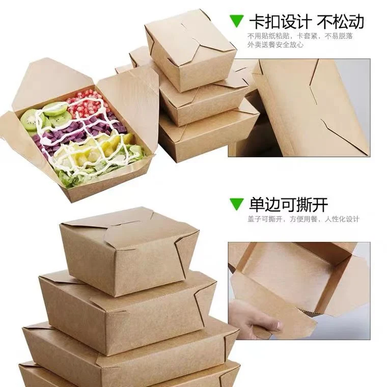Print Comepartment Lunch Paper Bucket for Food Packing Box