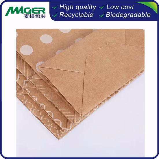 Custom No Printing Kraft Paper Bag Packaging Craft Brown Kraft Paper Shopping Bag with Handle