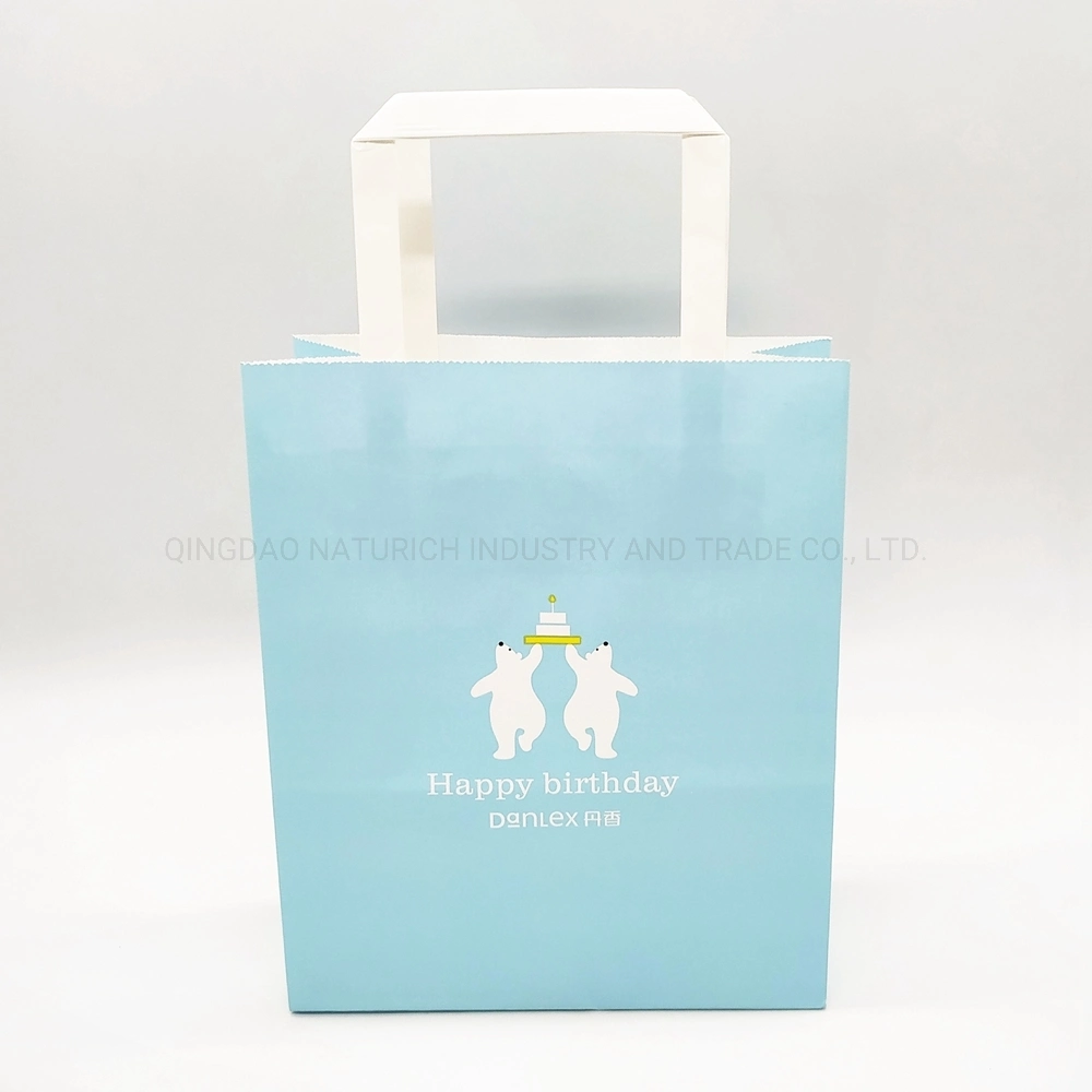 White Sos Paper Kraft Bags with Paper Tape Handles