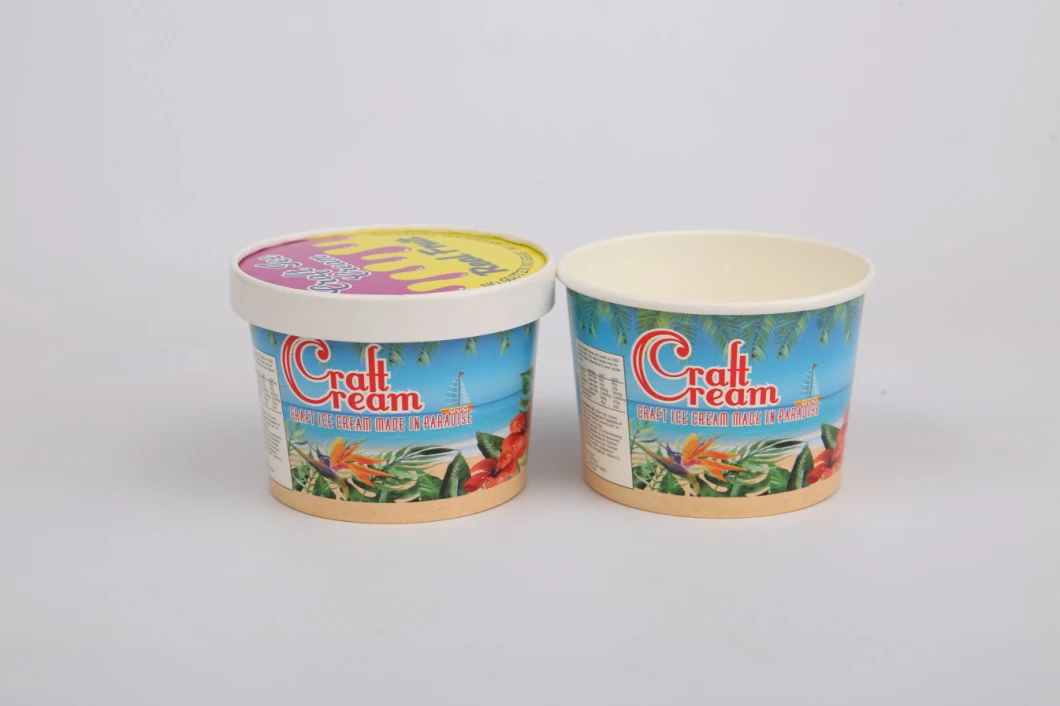 Custom Ice Cream Packaging Cup Ice Cream Container Paper Bowls for Ice Cream
