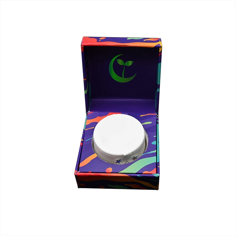 Custom Logo Printing Magnetic Box for Concentrate Jar Container Glass Jar Paper Box Packaging Case