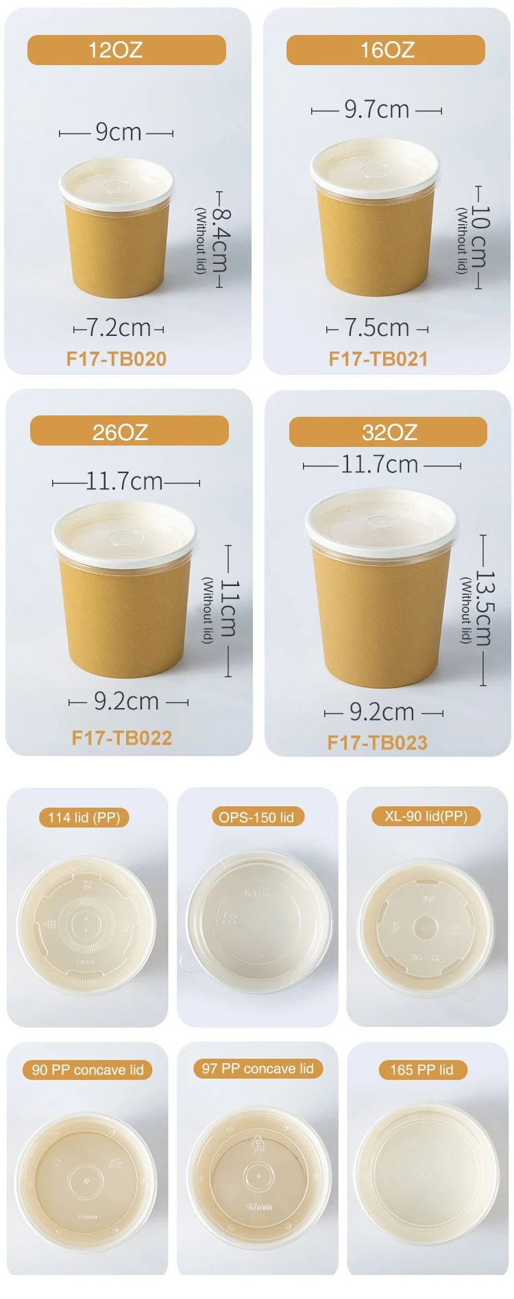 Takeaway 32oz Large Capacity Paper Bowl Paper Cup for Food Delivery
