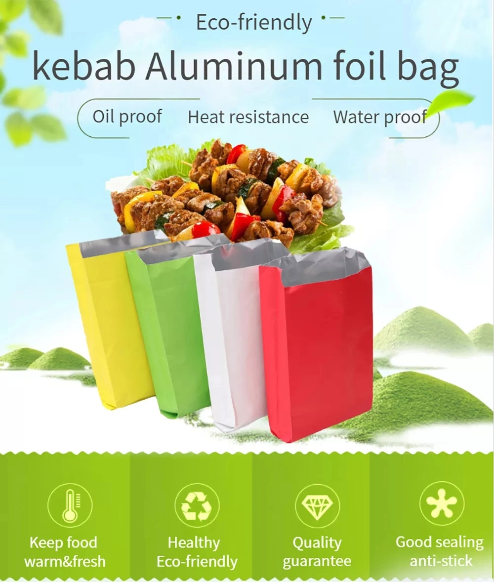 Fries Pinch Bottom Lined Paper Kebab Bag Aluminum Foil Cooking Bags