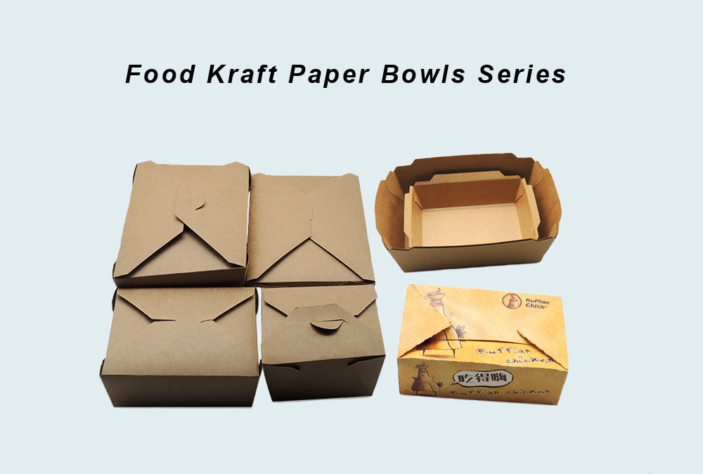 Wholesale Disposable French Fries Popcorn Kraft Paper Packing Bucket