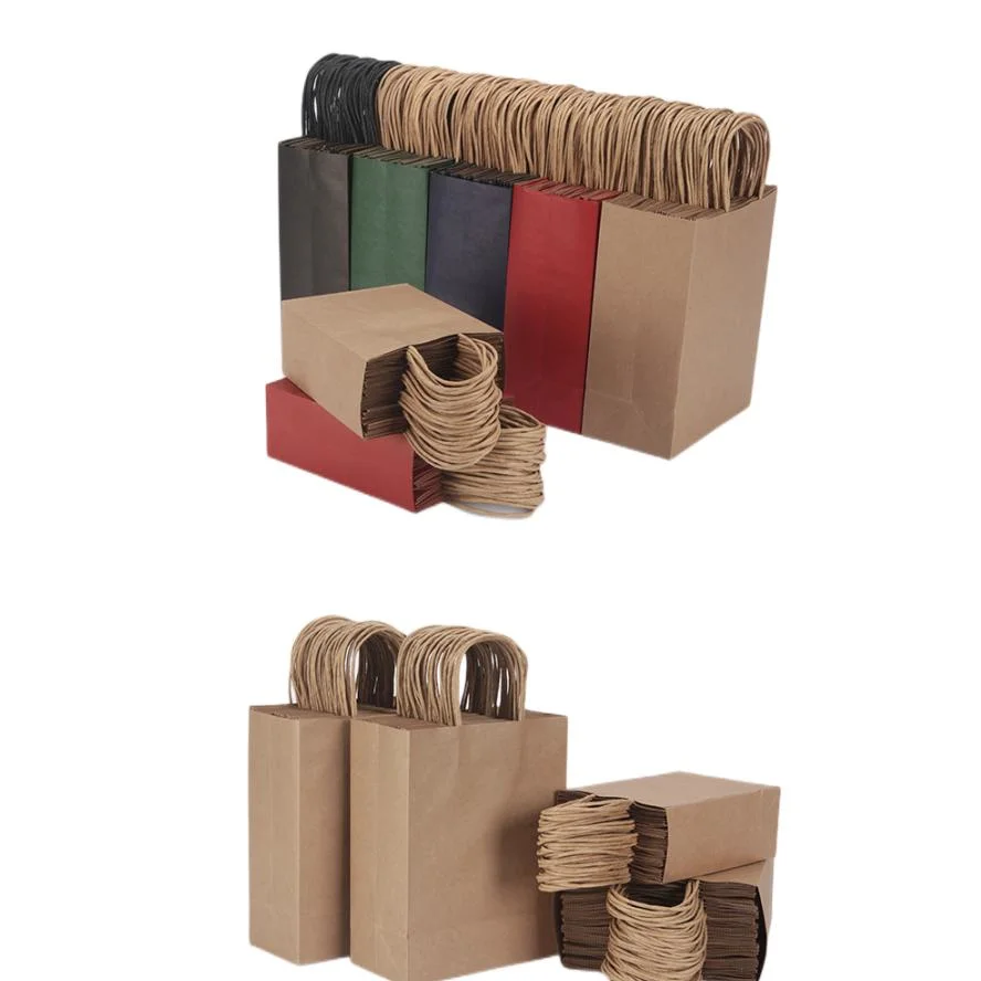 Kraft Paper Gift Bag Twisted Handle Shopping Bags