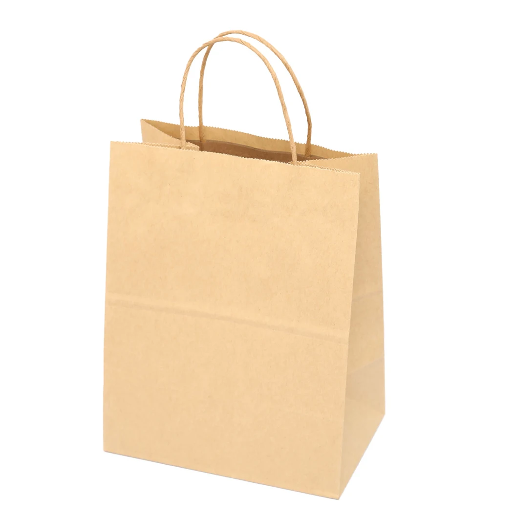 Disposable Environmental Protection Paper Bag, Handle Bag and Flat Bag Kraft Paper Series Paper Bag