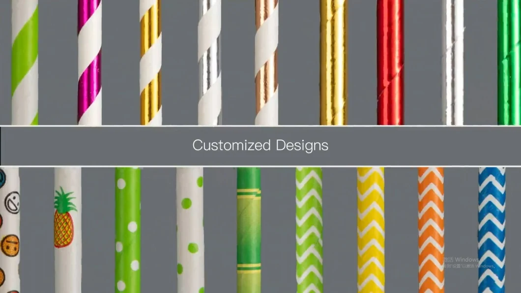 Custom Disposable Drinking Biodegradable Paper Drinking Straws