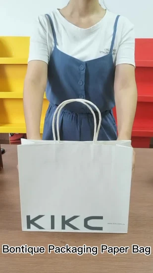Heavy Duty Colored Turnover Top Reinforced Bottom Paper Shopping Bags