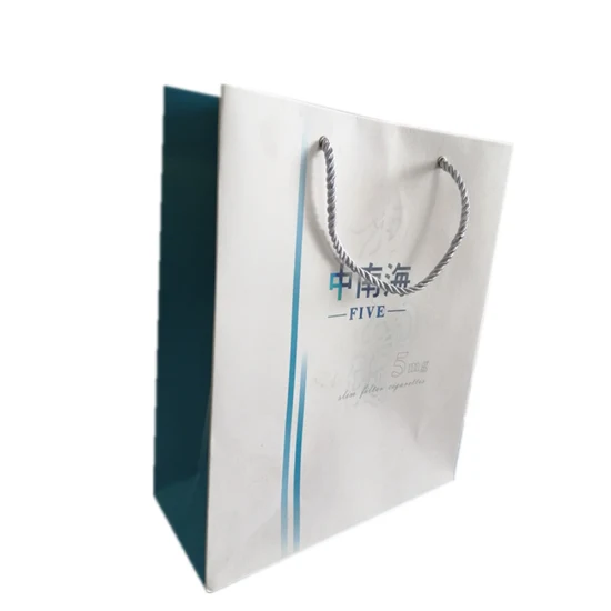 Fancy Design Die Cut Handle Wedding Party Paper Gift Bag with Logo