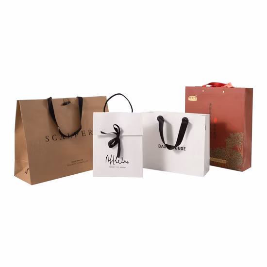 Custom Logo Shopping Bag Reusable Shoulder Die Cut Paper Corrugated Board Gift Paper shopping Bags