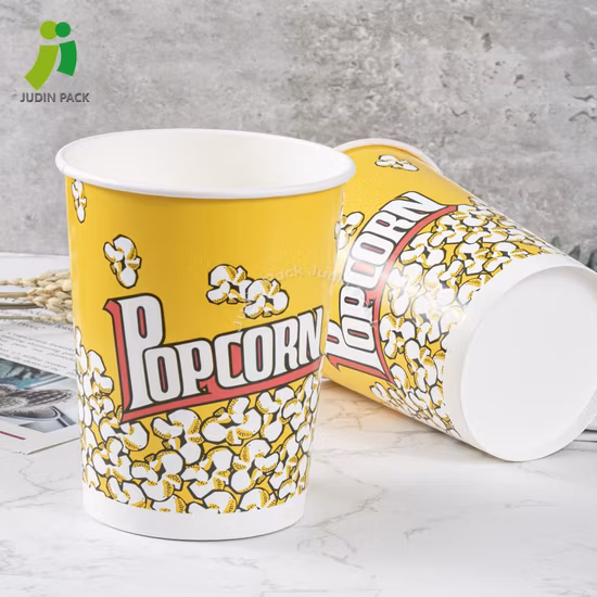 Multiple Sizes and Custom Logos Paper Popcorn Bucket
