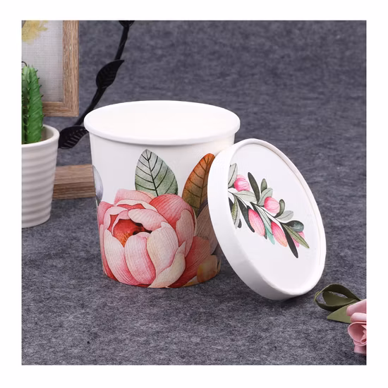 32oz Big to Go Packaging Ramen Soup Stews Paper Cup Bucket