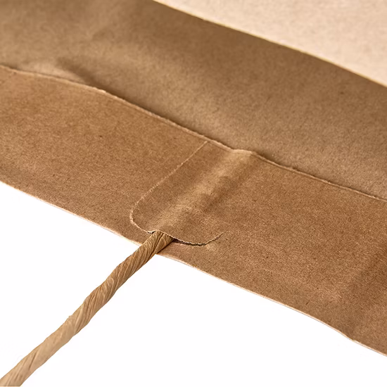Customized Recycled Craft Turnover Top Paper Gift Packing Bags