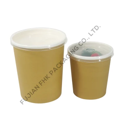 Takeaway 32oz Large Capacity Paper Bowl Paper Cup for Food Delivery