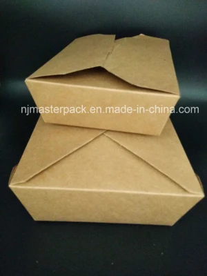 Disposable Kraft Paper Lunch Takeaway Box Container