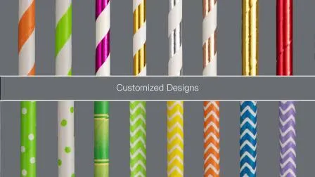 Party Disposable Biodegradable Anchor Paper Straw